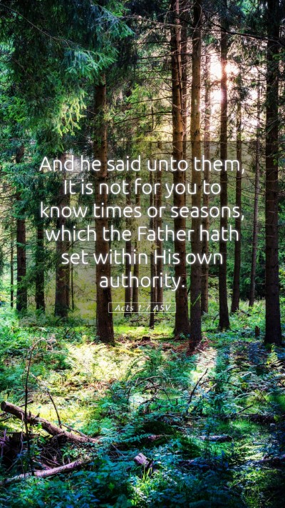 Picture 05 - Acts 1:7 ASV Mobile Phone Wallpaper - And he said unto them, It is not for you to know - Mobile Bible Verse Wallpaper