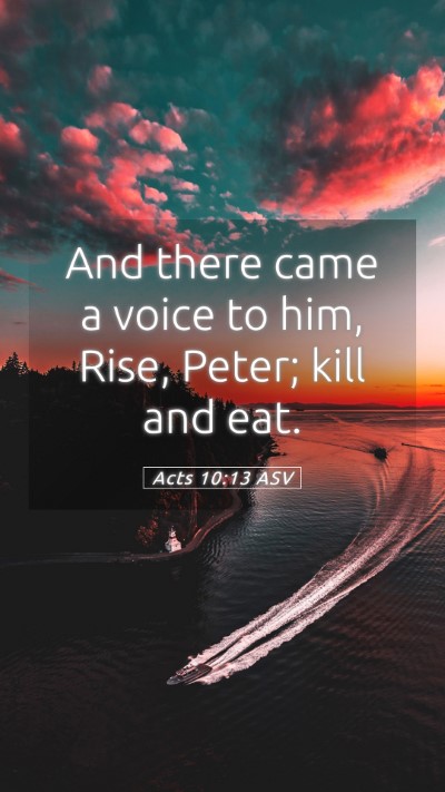 Picture 05 - Acts 10:13 ASV Mobile Phone Wallpaper - And there came a voice to him, Rise, Peter; kill - Mobile Bible Verse Wallpaper