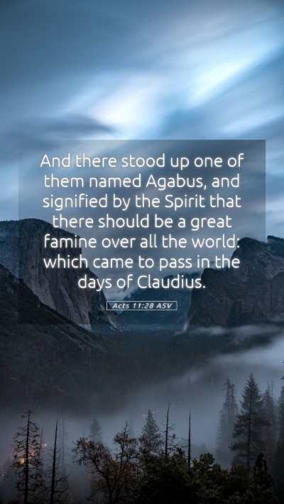 Picture 05 - Acts 11:28 ASV Mobile Phone Wallpaper - And there stood up one of them named Agabus, and - Mobile Bible Verse Wallpaper