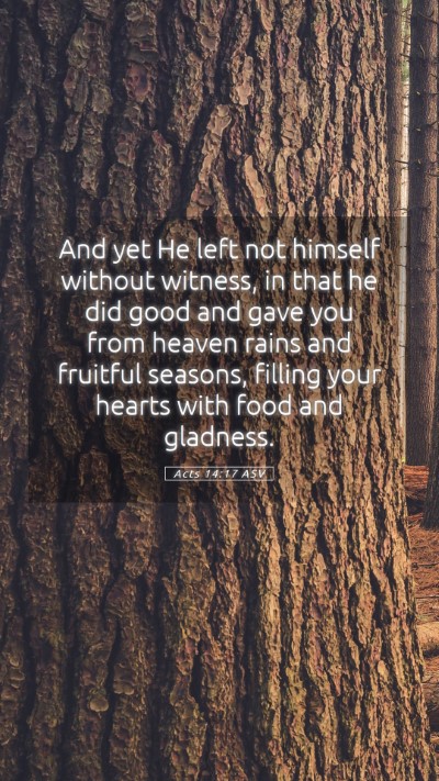 Picture 05 - Acts 14:17 ASV Mobile Phone Wallpaper - And yet He left not himself without witness, in - Mobile Bible Verse Wallpaper