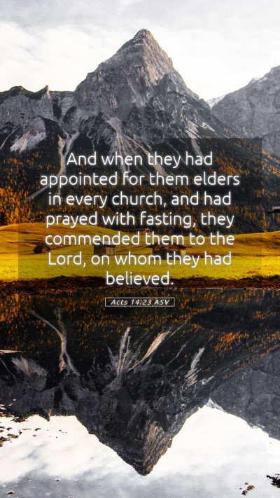 Picture 05 - Acts 14:23 ASV Mobile Phone Wallpaper - And when they had appointed for them elders in - Mobile Bible Verse Wallpaper