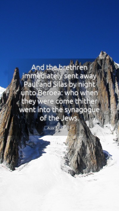 Picture 05 - Acts 17:10 ASV Mobile Phone Wallpaper - And the brethren immediately sent away Paul and - Mobile Bible Verse Wallpaper