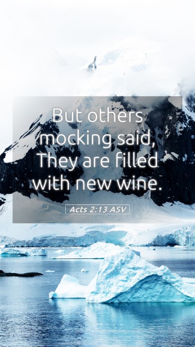 Picture 05 - Acts 2:13 ASV Mobile Phone Wallpaper - But others mocking said, They are filled with new - Mobile Bible Verse Wallpaper