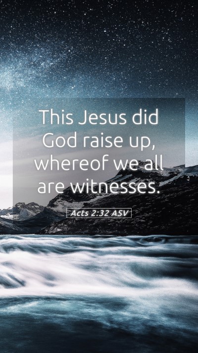 Picture 05 - Acts 2:32 ASV Mobile Phone Wallpaper - This Jesus did God raise up, whereof we all are - Mobile Bible Verse Wallpaper