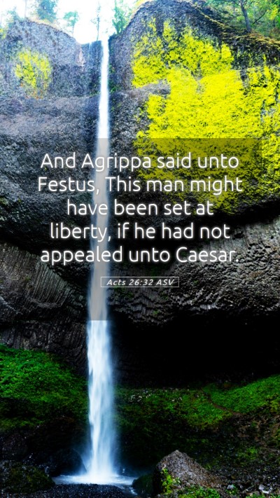 Picture 05 - Acts 26:32 ASV Mobile Phone Wallpaper - And Agrippa said unto Festus, This man might have - Mobile Bible Verse Wallpaper
