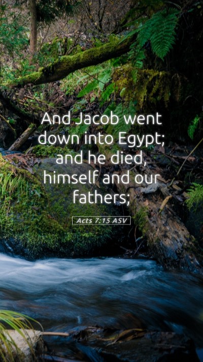 Picture 05 - Acts 7:15 ASV Mobile Phone Wallpaper - And Jacob went down into Egypt; and he died, - Mobile Bible Verse Wallpaper