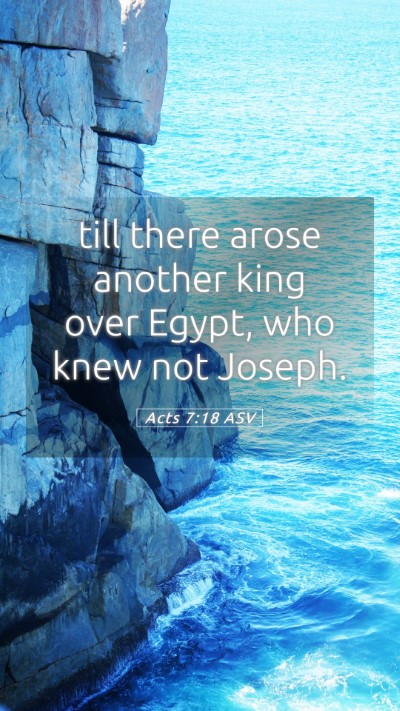 Picture 05 - Acts 7:18 ASV Mobile Phone Wallpaper - till there arose another king over Egypt, who - Mobile Bible Verse Wallpaper
