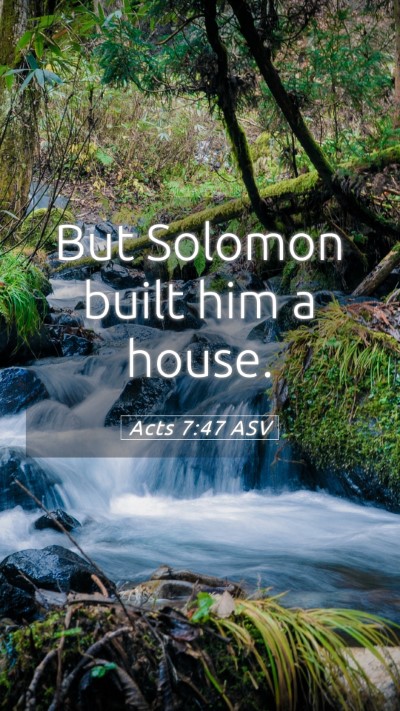 Picture 05 - Acts 7:47 ASV Mobile Phone Wallpaper - But Solomon built him a - Mobile Bible Verse Wallpaper