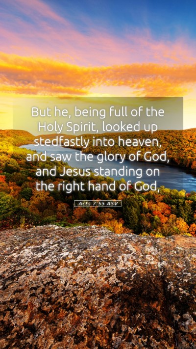 Picture 05 - Acts 7:55 ASV Mobile Phone Wallpaper - But he, being full of the Holy Spirit, looked up - Mobile Bible Verse Wallpaper