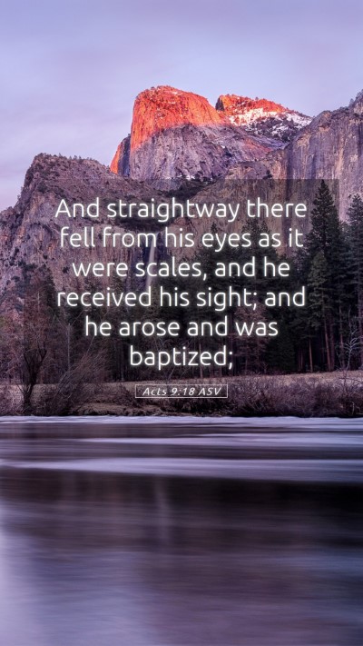 Picture 05 - Acts 9:18 ASV Mobile Phone Wallpaper - And straightway there fell from his eyes as it - Mobile Bible Verse Wallpaper