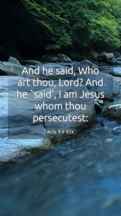 Picture 05 - Acts 9:5 ASV Mobile Phone Wallpaper - And he said, Who art thou, Lord? And he `said', I - Mobile Bible Verse Wallpaper