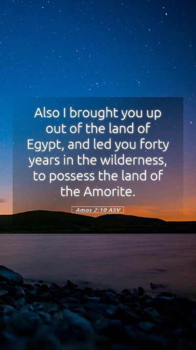 Picture 05 - Amos 2:10 ASV Mobile Phone Wallpaper - Also I brought you up out of the land of Egypt, - Mobile Bible Verse Wallpaper