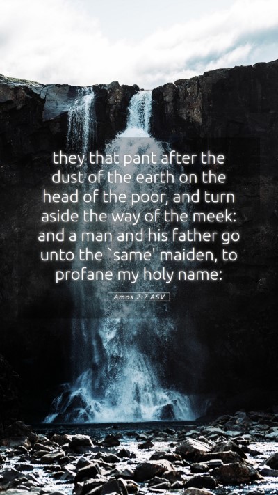 Picture 05 - Amos 2:7 ASV Mobile Phone Wallpaper - they that pant after the dust of the earth on the - Mobile Bible Verse Wallpaper
