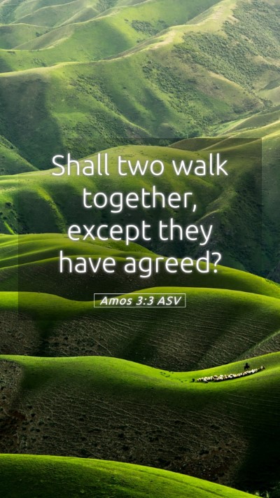 Picture 05 - Amos 3:3 ASV Mobile Phone Wallpaper - Shall two walk together, except they have - Mobile Bible Verse Wallpaper