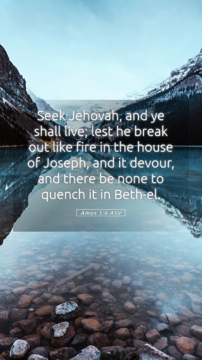 Picture 05 - Amos 5:6 ASV Mobile Phone Wallpaper - Seek Jehovah, and ye shall live; lest he break - Mobile Bible Verse Wallpaper
