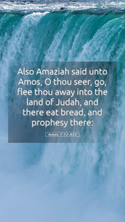 Picture 05 - Amos 7:12 ASV Mobile Phone Wallpaper - Also Amaziah said unto Amos, O thou seer, go, - Mobile Bible Verse Wallpaper