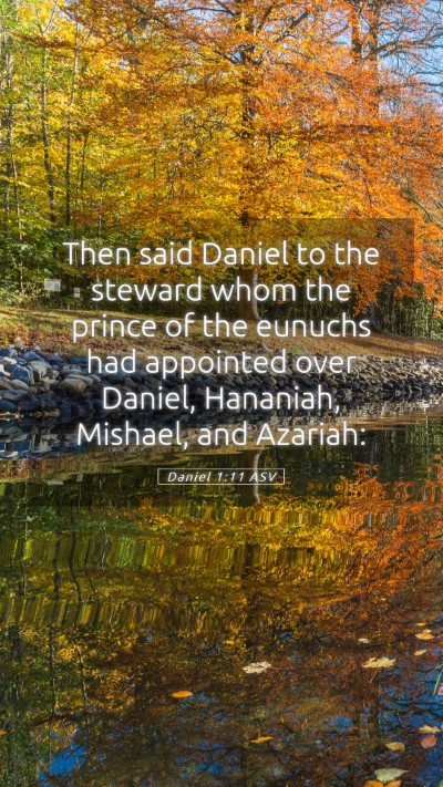 Picture 05 - Daniel 1:11 ASV Mobile Phone Wallpaper - Then said Daniel to the steward whom the prince - Mobile Bible Verse Wallpaper