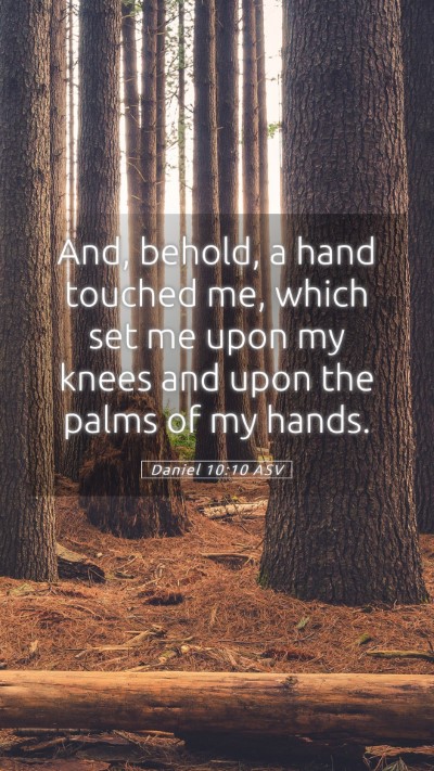 Picture 05 - Daniel 10:10 ASV Mobile Phone Wallpaper - And, behold, a hand touched me, which set me upon - Mobile Bible Verse Wallpaper