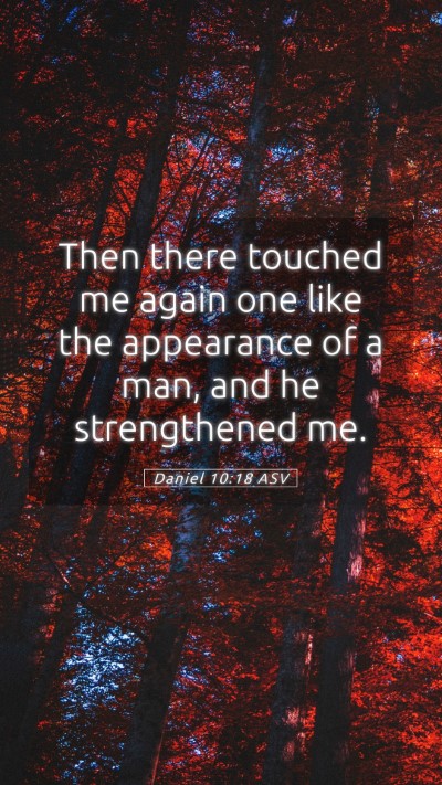 Picture 05 - Daniel 10:18 ASV Mobile Phone Wallpaper - Then there touched me again one like the - Mobile Bible Verse Wallpaper