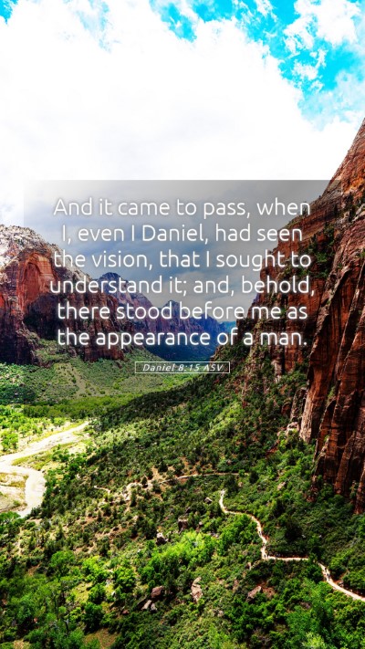 Picture 05 - Daniel 8:15 ASV Mobile Phone Wallpaper - And it came to pass, when I, even I Daniel, had - Mobile Bible Verse Wallpaper