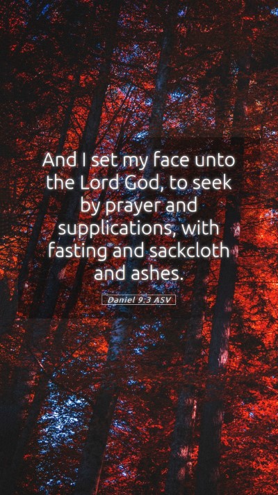 Picture 05 - Daniel 9:3 ASV Mobile Phone Wallpaper - And I set my face unto the Lord God, to seek by - Mobile Bible Verse Wallpaper