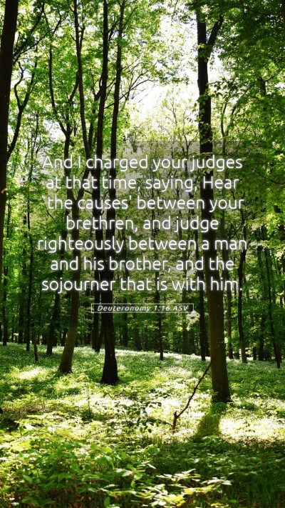 Picture 05 - Deuteronomy 1:16 ASV Mobile Phone Wallpaper - And I charged your judges at that time, saying, - Mobile Bible Verse Wallpaper