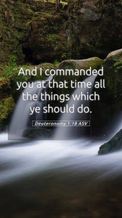 Picture 05 - Deuteronomy 1:18 ASV Mobile Phone Wallpaper - And I commanded you at that time all the things - Mobile Bible Verse Wallpaper