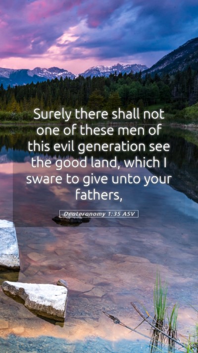 Picture 05 - Deuteronomy 1:35 ASV Mobile Phone Wallpaper - Surely there shall not one of these men of this - Mobile Bible Verse Wallpaper