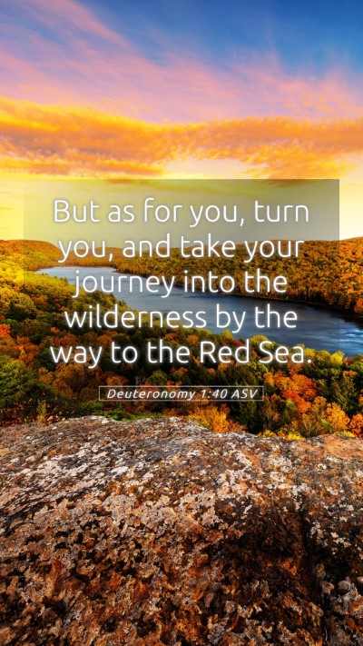 Picture 05 - Deuteronomy 1:40 ASV Mobile Phone Wallpaper - But as for you, turn you, and take your journey - Mobile Bible Verse Wallpaper