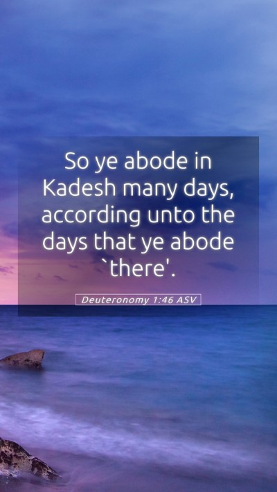 Picture 05 - Deuteronomy 1:46 ASV Mobile Phone Wallpaper - So ye abode in Kadesh many days, according unto - Mobile Bible Verse Wallpaper