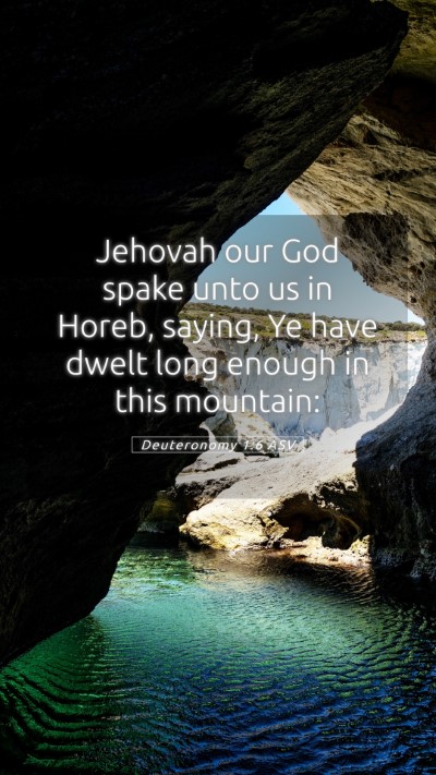 Picture 05 - Deuteronomy 1:6 ASV Mobile Phone Wallpaper - Jehovah our God spake unto us in Horeb, saying, - Mobile Bible Verse Wallpaper