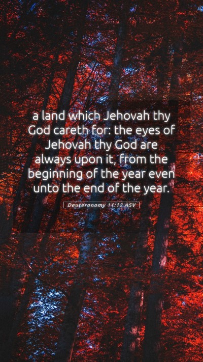 Picture 05 - Deuteronomy 11:12 ASV Mobile Phone Wallpaper - a land which Jehovah thy God careth for: the eyes - Mobile Bible Verse Wallpaper