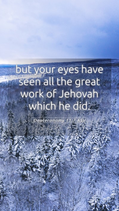 Picture 05 - Deuteronomy 11:7 ASV Mobile Phone Wallpaper - but your eyes have seen all the great work of - Mobile Bible Verse Wallpaper