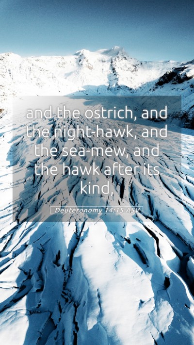 Picture 05 - Deuteronomy 14:15 ASV Mobile Phone Wallpaper - and the ostrich, and the night-hawk, and the - Mobile Bible Verse Wallpaper