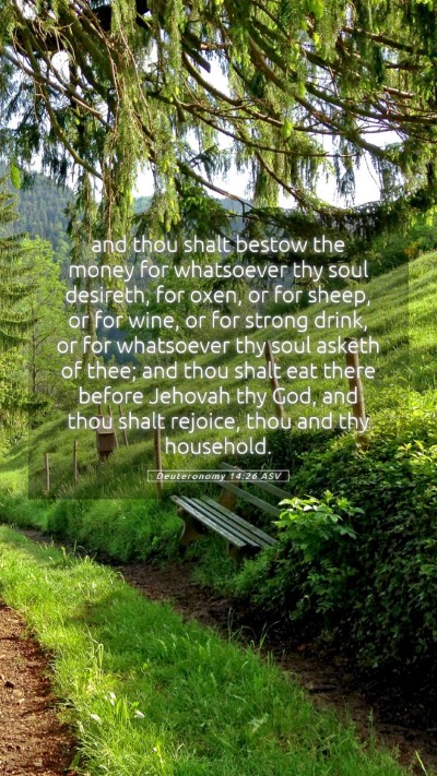Picture 05 - Deuteronomy 14:26 ASV Mobile Phone Wallpaper - and thou shalt bestow the money for whatsoever - Mobile Bible Verse Wallpaper