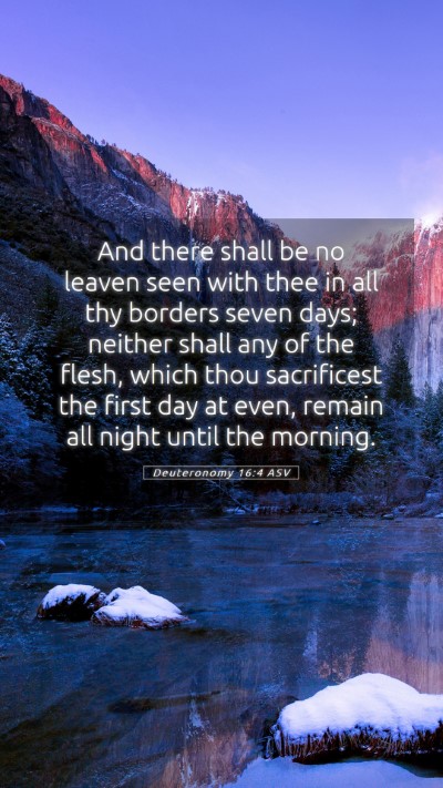 Picture 05 - Deuteronomy 16:4 ASV Mobile Phone Wallpaper - And there shall be no leaven seen with thee in - Mobile Bible Verse Wallpaper