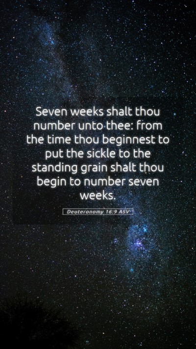 Picture 05 - Deuteronomy 16:9 ASV Mobile Phone Wallpaper - Seven weeks shalt thou number unto thee: from the - Mobile Bible Verse Wallpaper