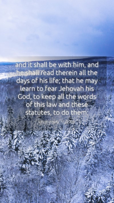 Picture 05 - Deuteronomy 17:19 ASV Mobile Phone Wallpaper - and it shall be with him, and he shall read - Mobile Bible Verse Wallpaper