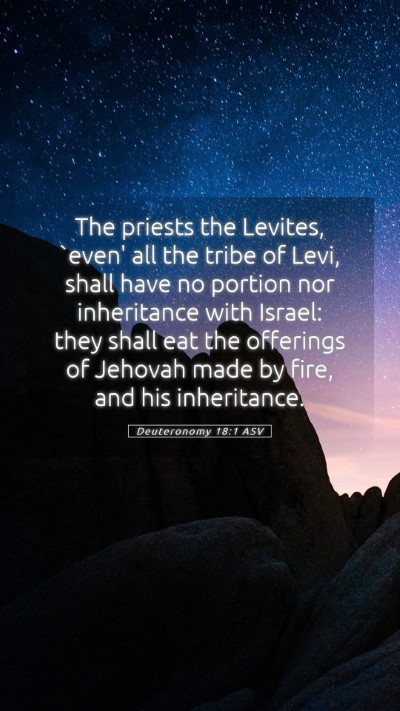 Picture 05 - Deuteronomy 18:1 ASV Mobile Phone Wallpaper - The priests the Levites, `even' all the tribe of - Mobile Bible Verse Wallpaper