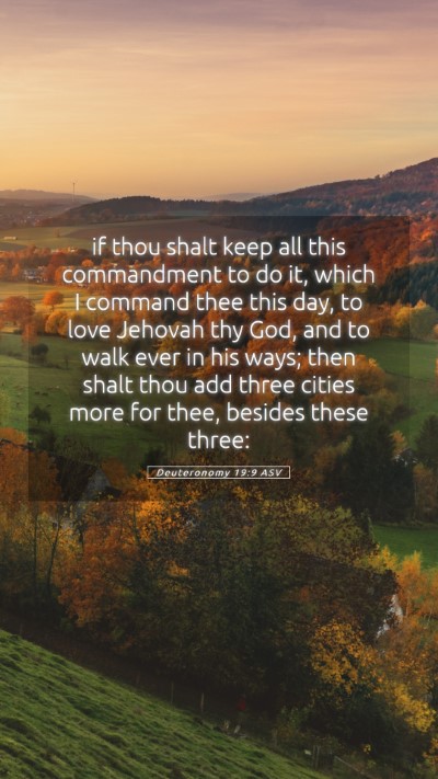 Picture 05 - Deuteronomy 19:9 ASV Mobile Phone Wallpaper - if thou shalt keep all this commandment to do it, - Mobile Bible Verse Wallpaper