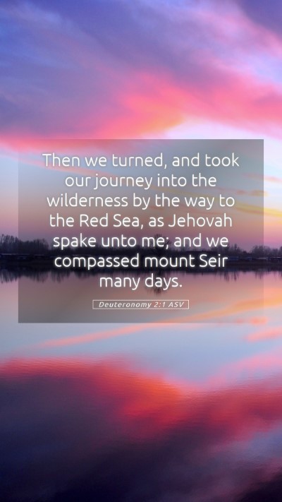Picture 05 - Deuteronomy 2:1 ASV Mobile Phone Wallpaper - Then we turned, and took our journey into the - Mobile Bible Verse Wallpaper