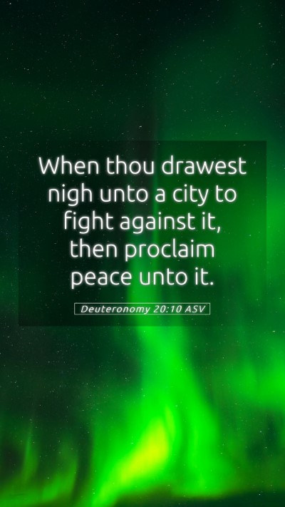 Picture 05 - Deuteronomy 20:10 ASV Mobile Phone Wallpaper - When thou drawest nigh unto a city to fight - Mobile Bible Verse Wallpaper
