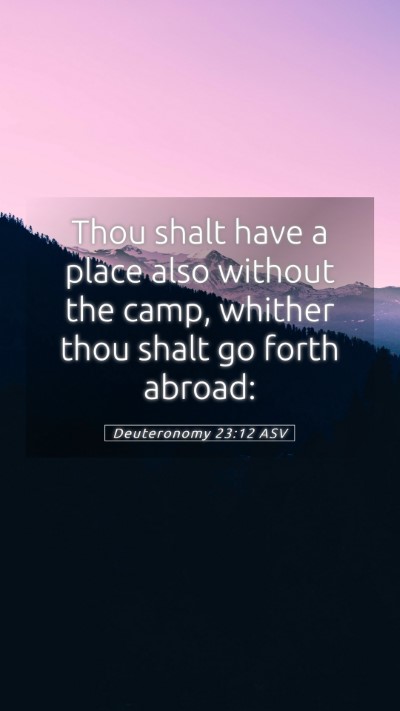 Picture 05 - Deuteronomy 23:12 ASV Mobile Phone Wallpaper - Thou shalt have a place also without the camp, - Mobile Bible Verse Wallpaper