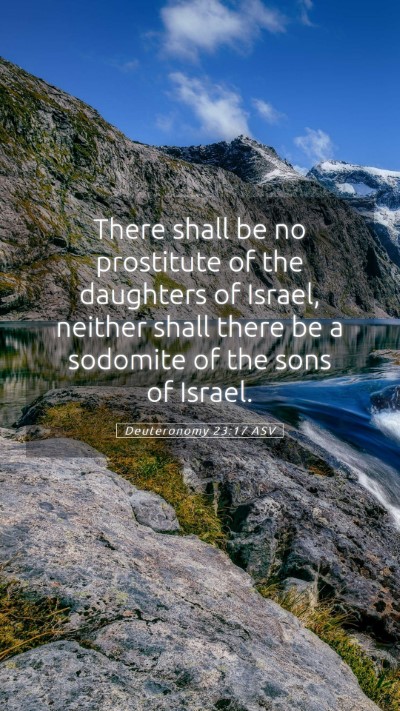 Picture 05 - Deuteronomy 23:17 ASV Mobile Phone Wallpaper - There shall be no prostitute of the daughters of - Mobile Bible Verse Wallpaper