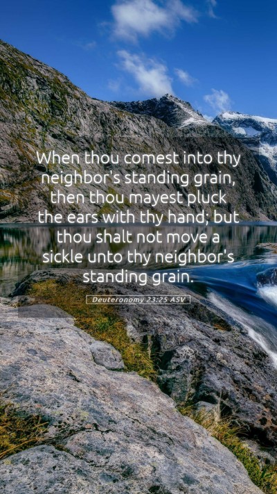 Picture 05 - Deuteronomy 23:25 ASV Mobile Phone Wallpaper - When thou comest into thy neighbor's standing - Mobile Bible Verse Wallpaper