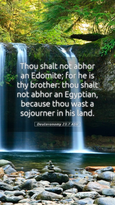 Picture 05 - Deuteronomy 23:7 ASV Mobile Phone Wallpaper - Thou shalt not abhor an Edomite; for he is thy - Mobile Bible Verse Wallpaper