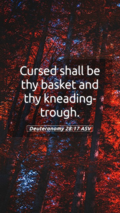Picture 05 - Deuteronomy 28:17 ASV Mobile Phone Wallpaper - Cursed shall be thy basket and thy - Mobile Bible Verse Wallpaper