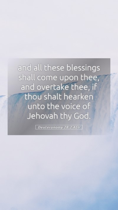 Picture 05 - Deuteronomy 28:2 ASV Mobile Phone Wallpaper - and all these blessings shall come upon thee, and - Mobile Bible Verse Wallpaper