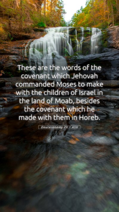 Picture 05 - Deuteronomy 29:1 ASV Mobile Phone Wallpaper - These are the words of the covenant which Jehovah - Mobile Bible Verse Wallpaper