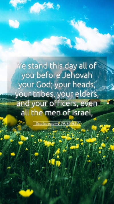 Picture 05 - Deuteronomy 29:10 ASV Mobile Phone Wallpaper - Ye stand this day all of you before Jehovah your - Mobile Bible Verse Wallpaper